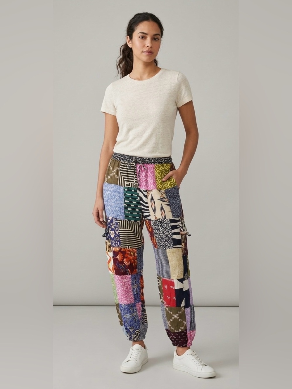 Boho Patchwork Jogger Pants | Vintage‎ Hippie Loungewear dopamine dressing